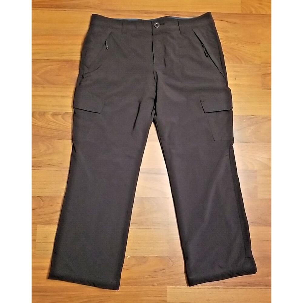 Eddie Bauer Fleece Lined Pants Womens 14 Gray Hiking Cargo